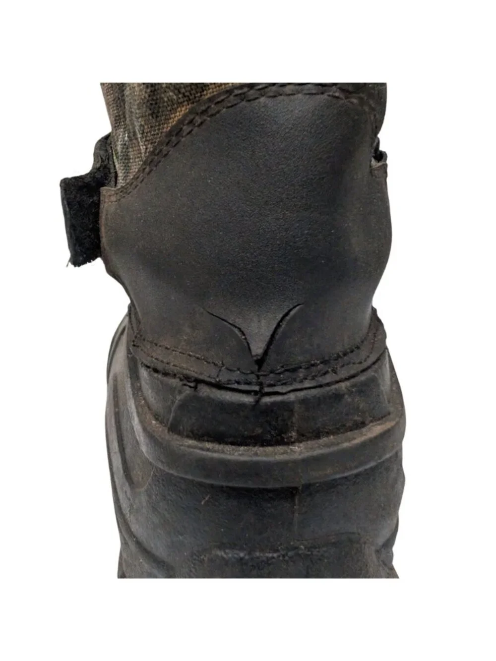 Game Winner Camo Hunting Boots Boys Green Brown Outdoor Winter Snow Size 4